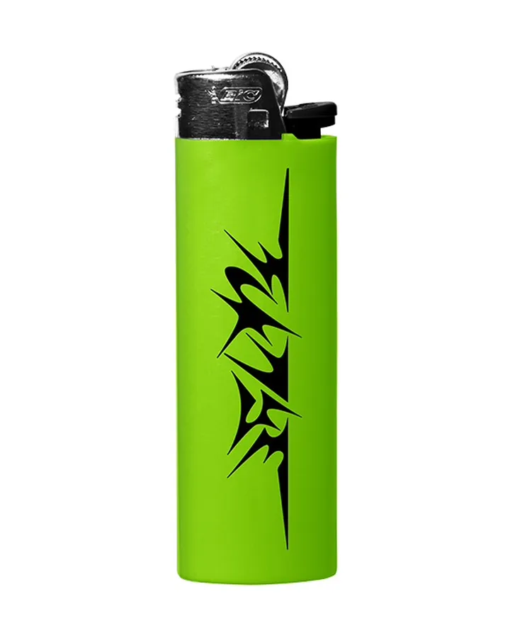 Lime green lighter · black FCKNYE logo